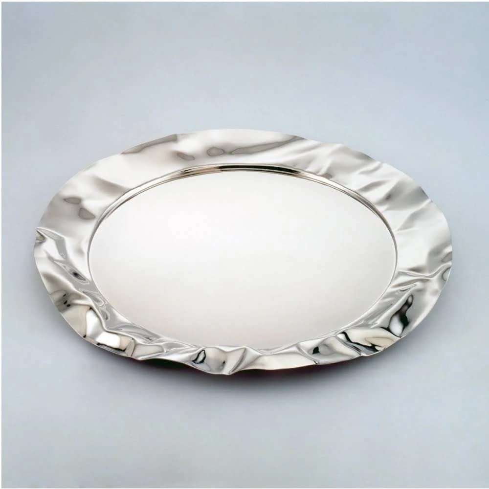 Alessi Foix 90039 Vassoio Acciaio 44 cm Bordo Ondulato