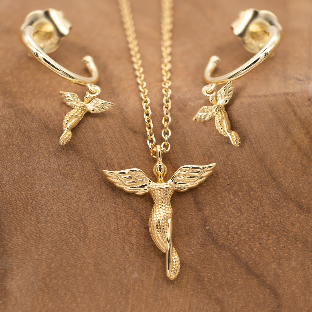 Engelsrufer Schutzengel collana argento 925 angelo oro