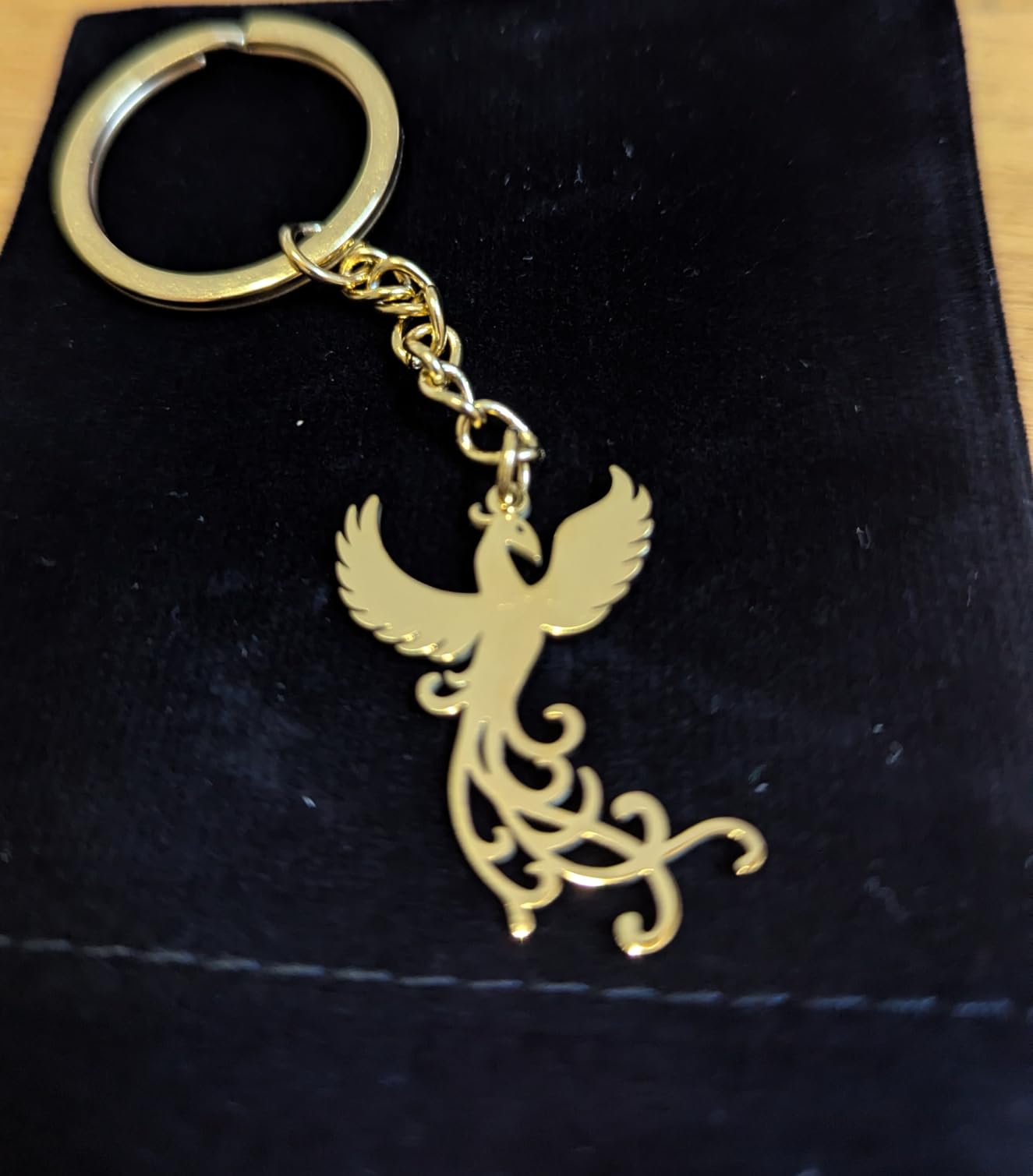 EUEAVAN Keyrings Portachiavi Fenice Argento Uccello Fuoco