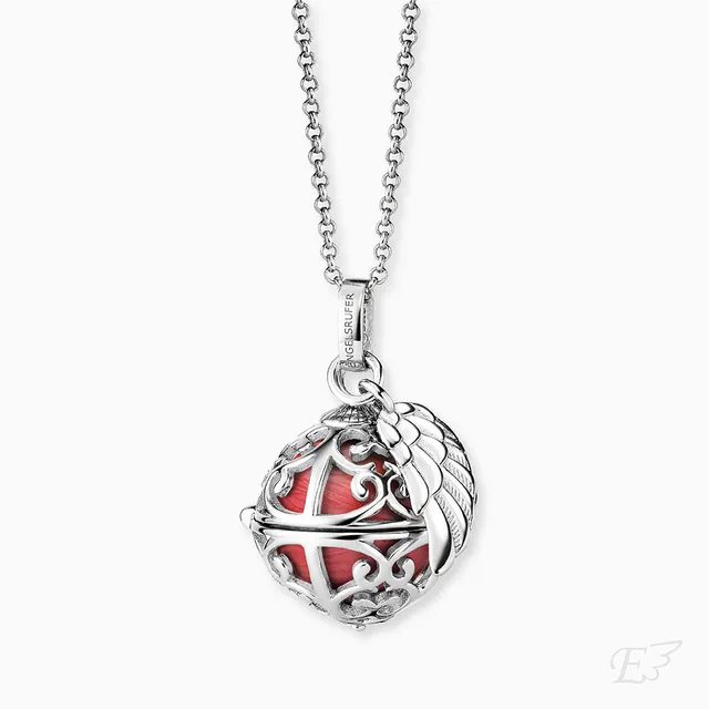 Engelsrufer Chiama Angeli collana argento sfera rossa XS