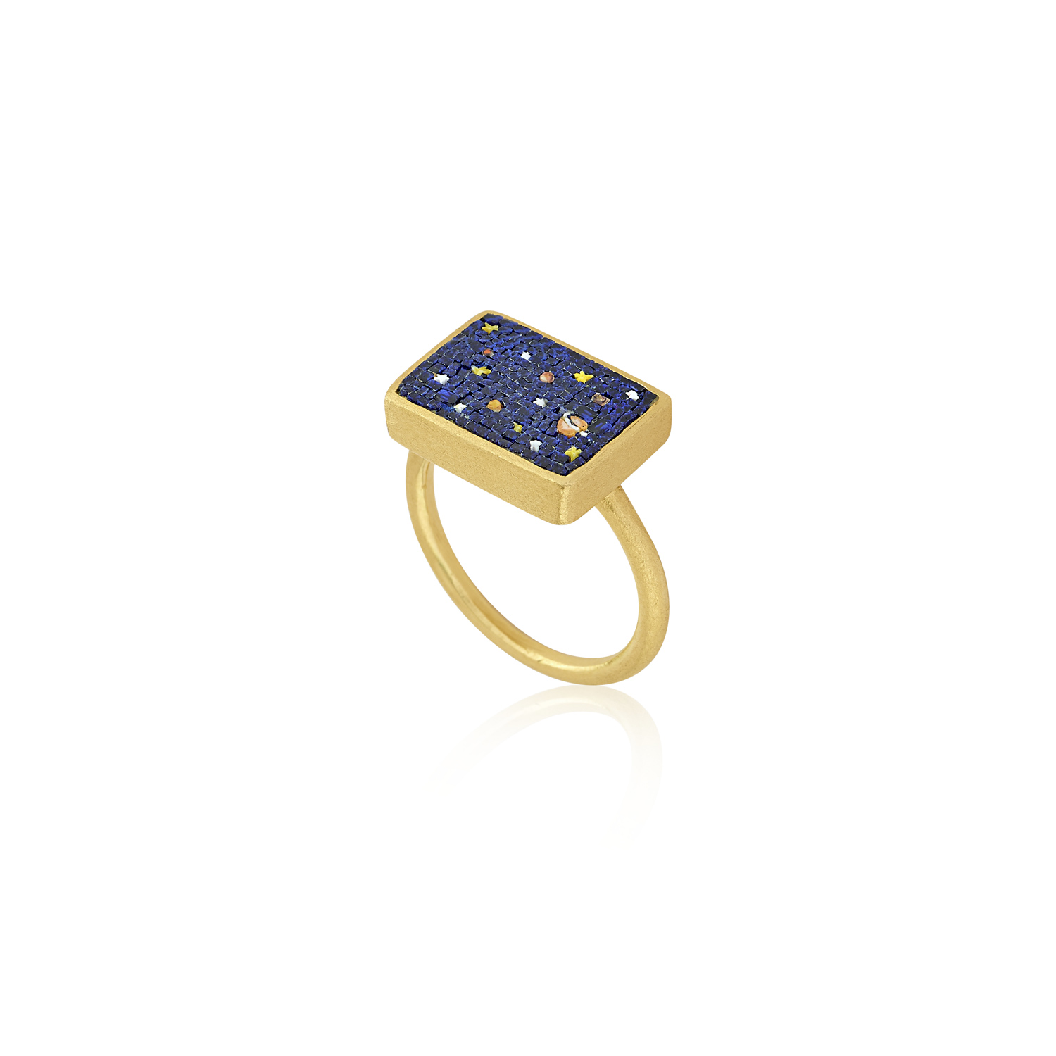 Le Sibille Among The Stars Anello oro giallo 18ct mosaico romano