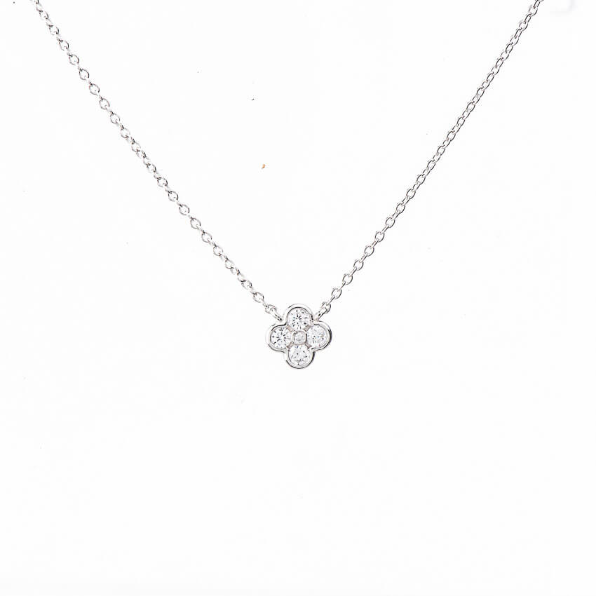 Chic Ad Hoc Collana Girocollo Argento Quadrifoglio