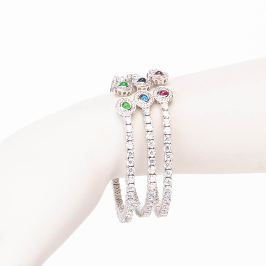 Chic Ad Hoc Bracciali tennis semirigido rubino