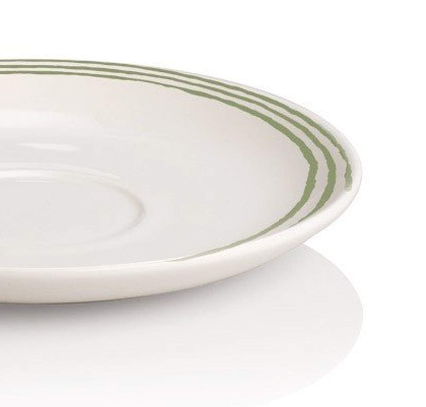Alessi Acquerello AGV31/77 sottotazza caffè bone china bianco verde