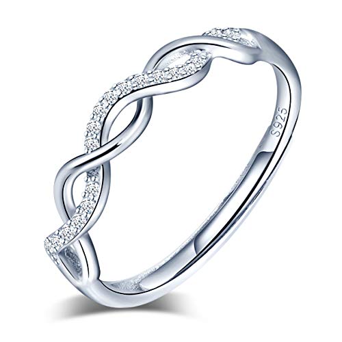 INFINIONLY Fashion Rings anello aperto argento 925 infinito regolabile