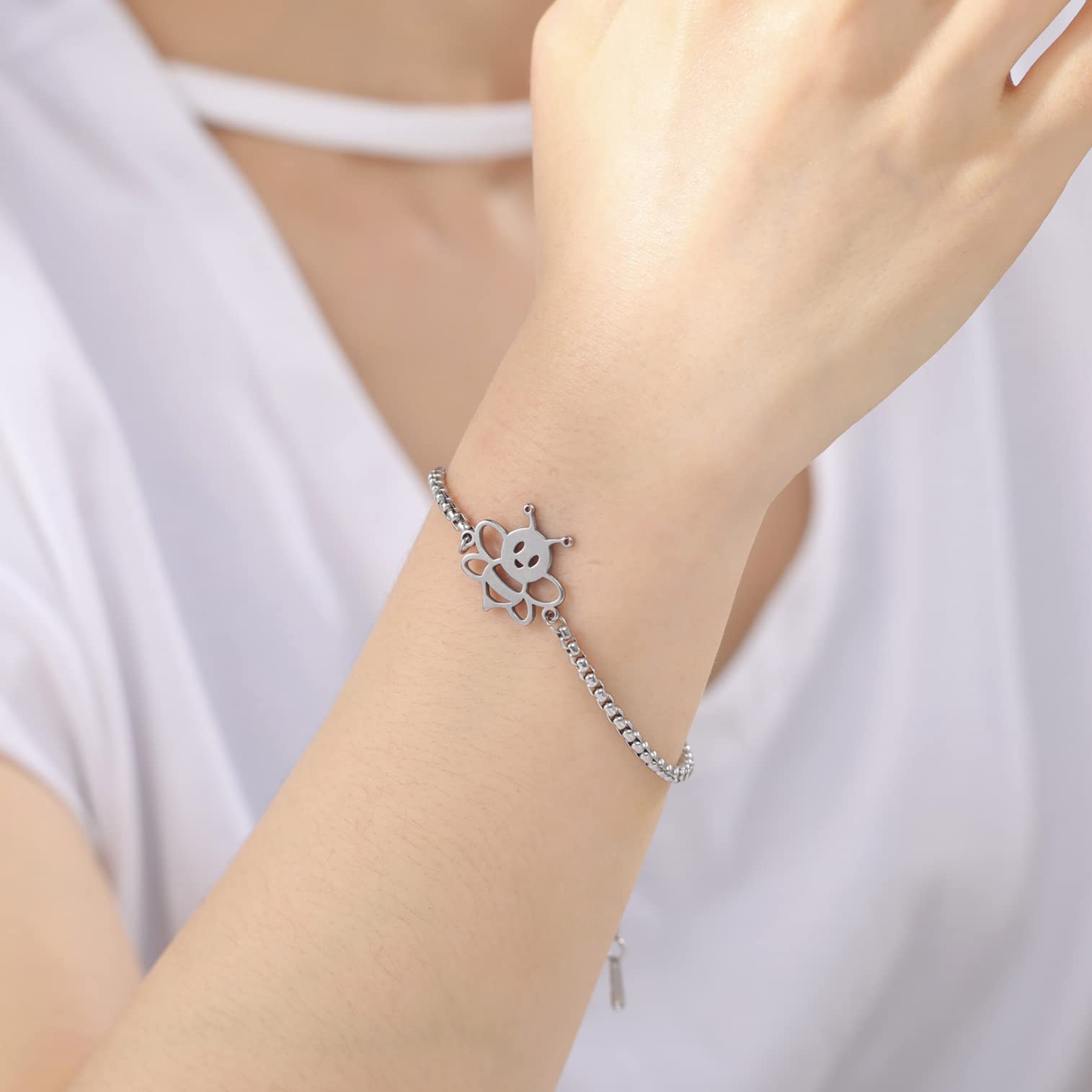 EUEAVAN Bracelets bracciale ape regolabile regalo donna