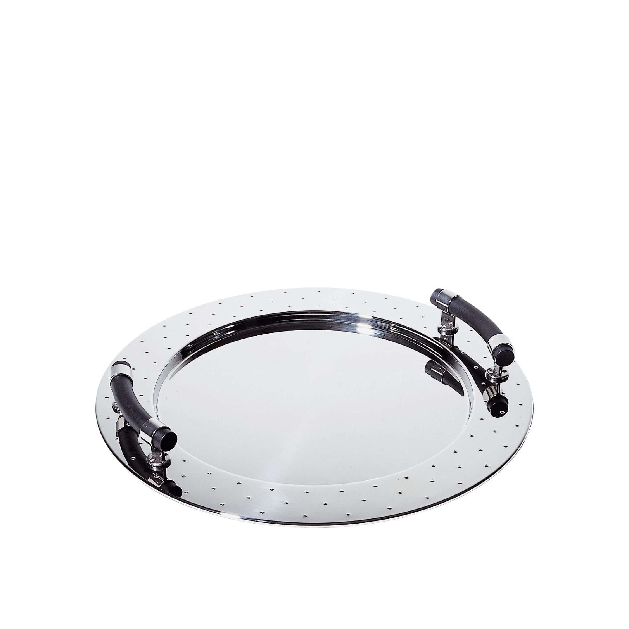 Alessi MGVASS Vassoio Rotondo Nero 48 cm Acciaio Lucido
