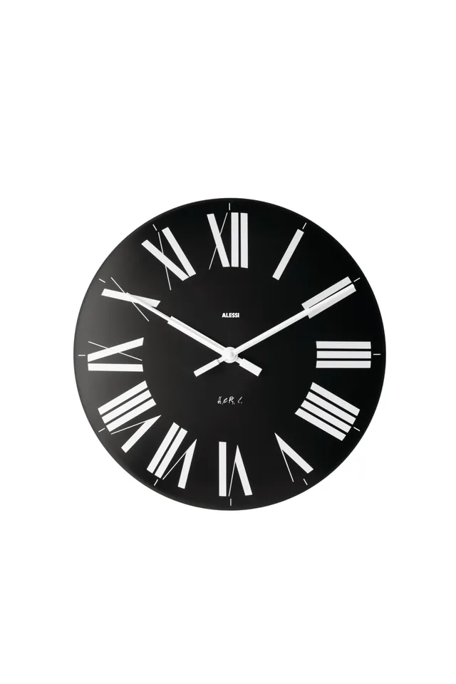 Alessi 12 B Firenze orologio parete ABS 36 cm nero