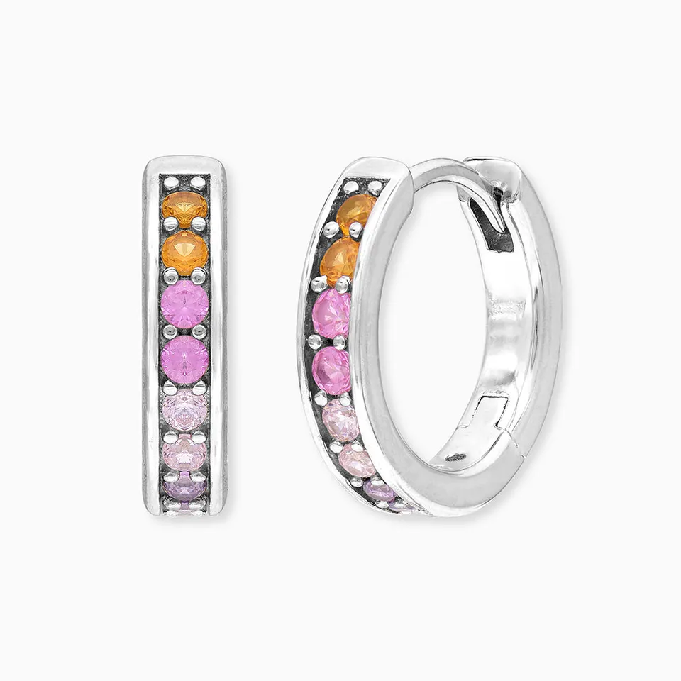 Engelsrufer Creole Orecchini Argento Arcobaleno Zirconia