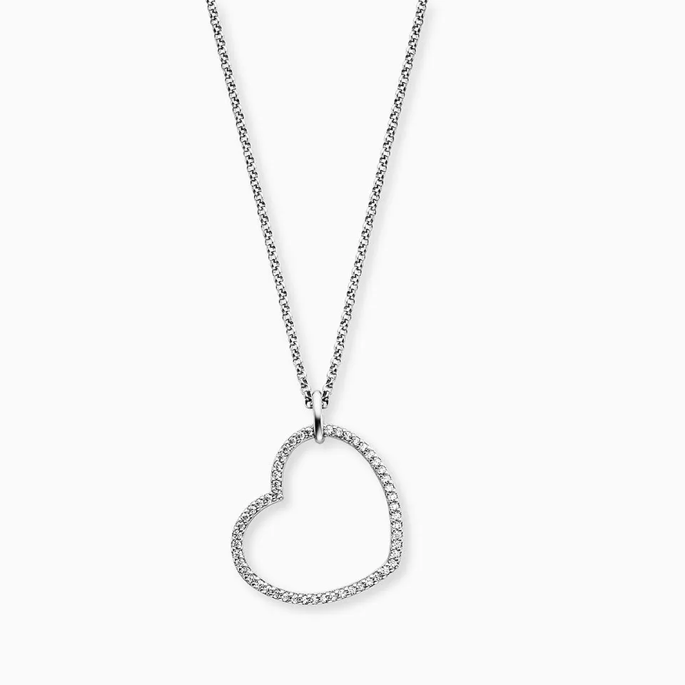 Engelsrufer Cuore Collana Argento 925 Zirconia Bianca