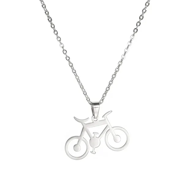 Eueavan Necklaces collana bici argento regalo ciclista