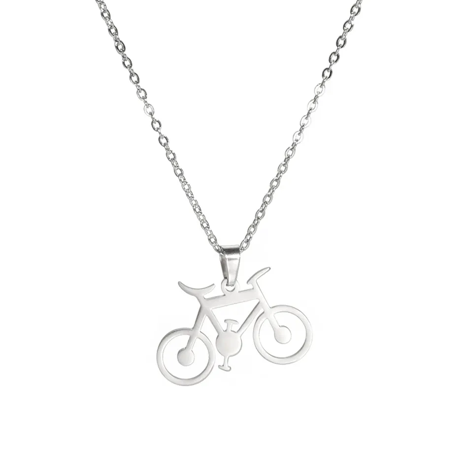 Eueavan Necklaces collana bici argento regalo ciclista