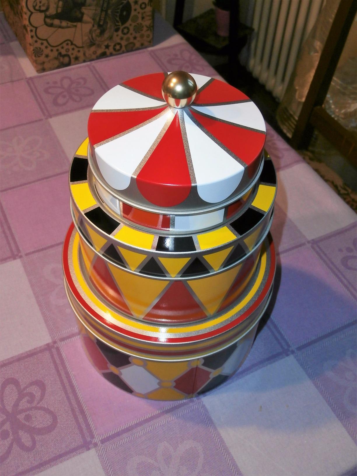 Alessi Circus MW31S3 set 3 scatole banda stagnata impilabili