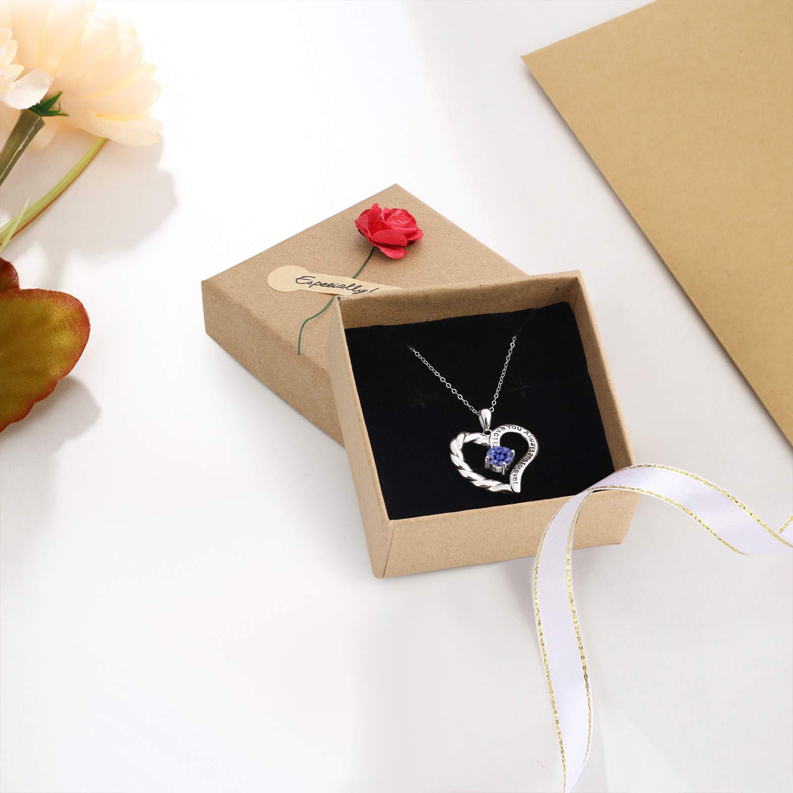 Jessemade Gioielli Collana Cuore Argento 925 Pietra Marzo
