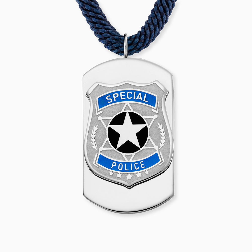 Engelsrufer Bambini Collana Acciaio Polizia Smalto