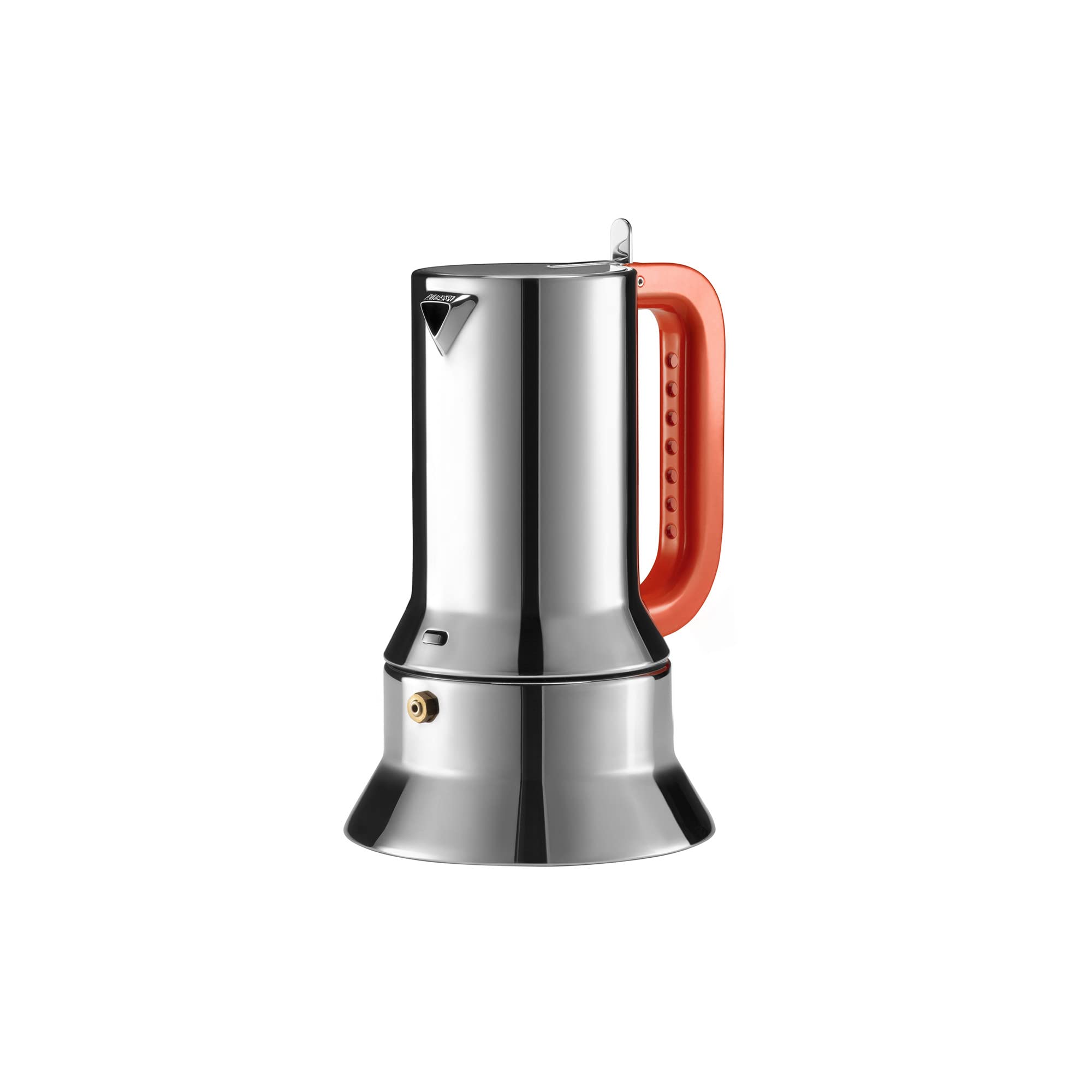 Alessi 9090/3 Manico Forato moka 3 tazze arancio