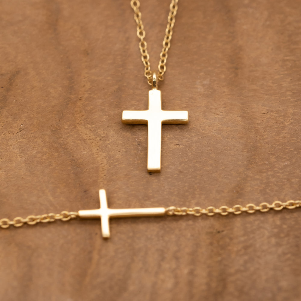 Engelsrufer Kreuz Bracciale Argento 925 Croce Oro