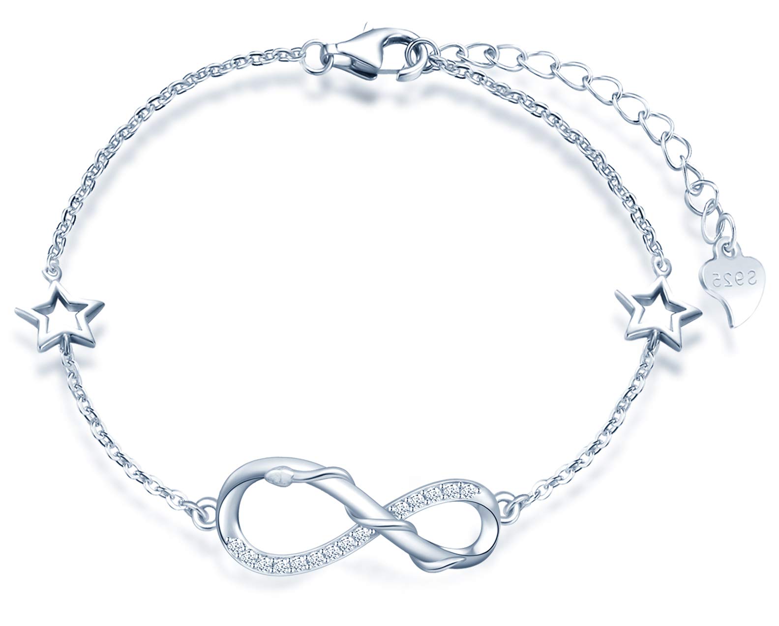 INFINIONLY Fashion Bracelets B-diamante bracciale argento serpente