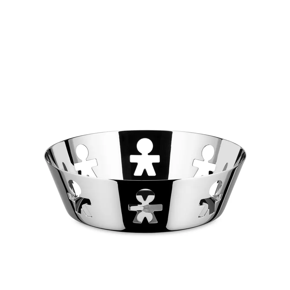 Alessi Girotondo AKK03 Cestino Acciaio Bordo Traforato 18cm