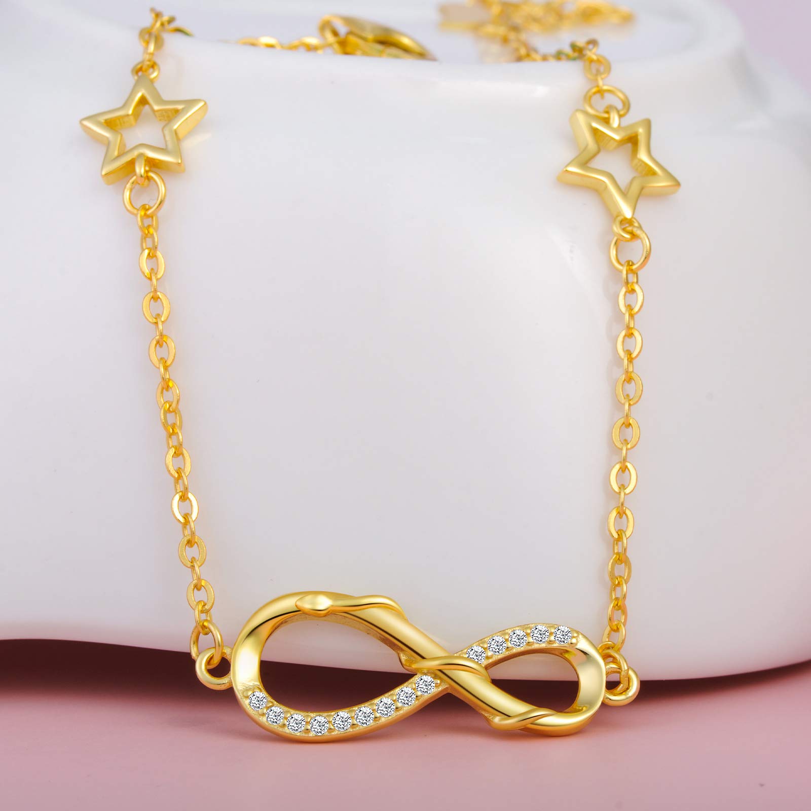 INFINIONLY Fashion Bracelets bracciale argento C-stella serpente