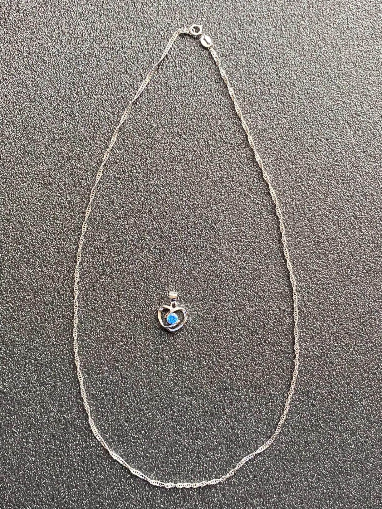 Infinionly collana cuore blu argento 925 45 cm