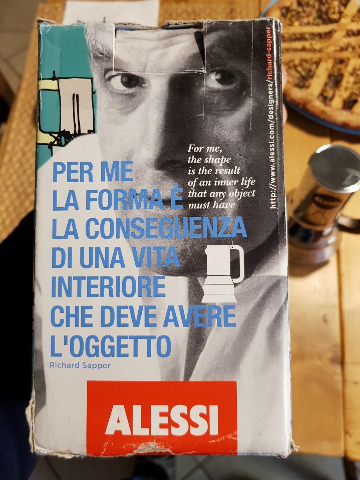 Alessi 9090/3 Caffettiera Acciaio 3 Tazze Induzione