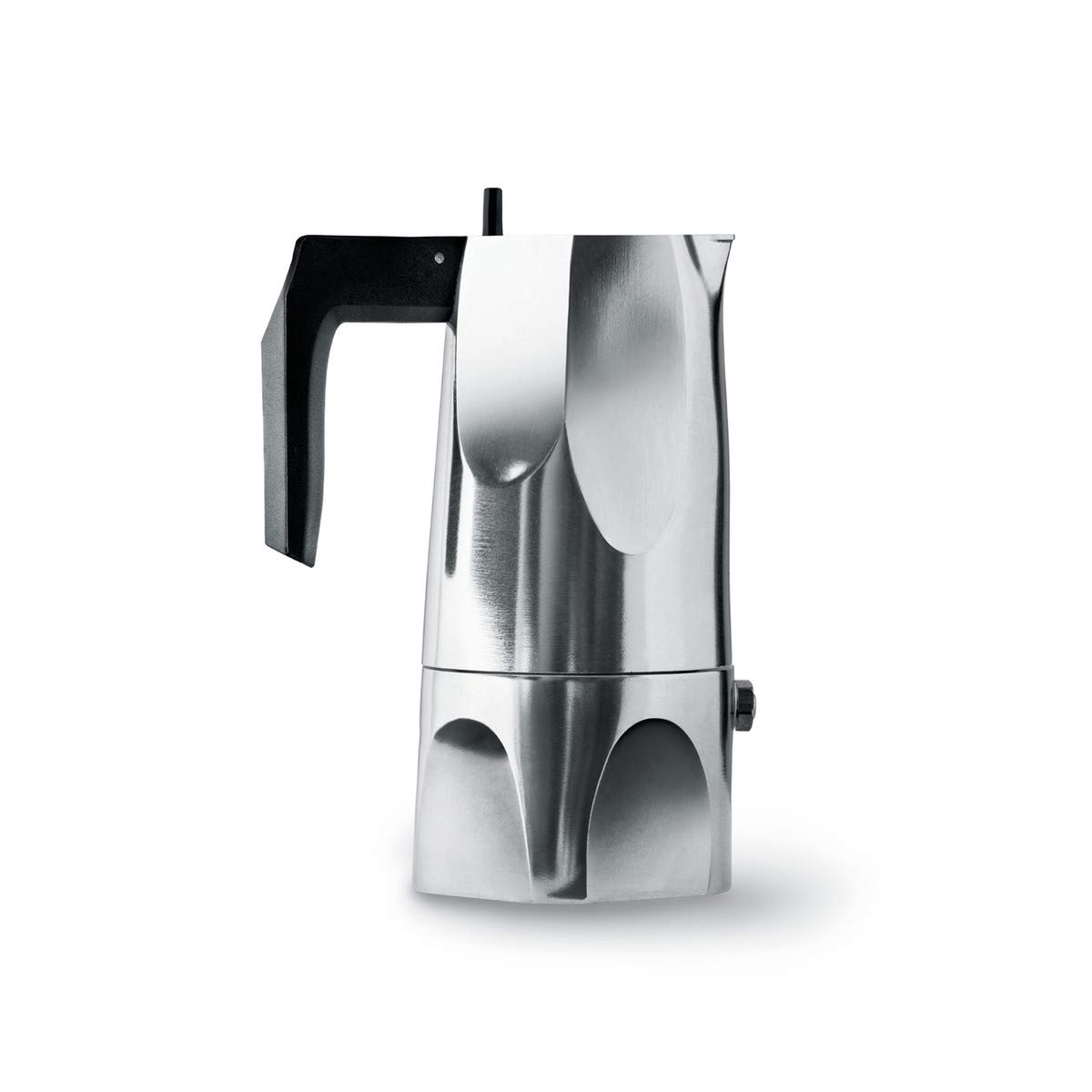 Alessi Ossidiana MT18/1 Moka Alluminio 1 Tazza Nera
