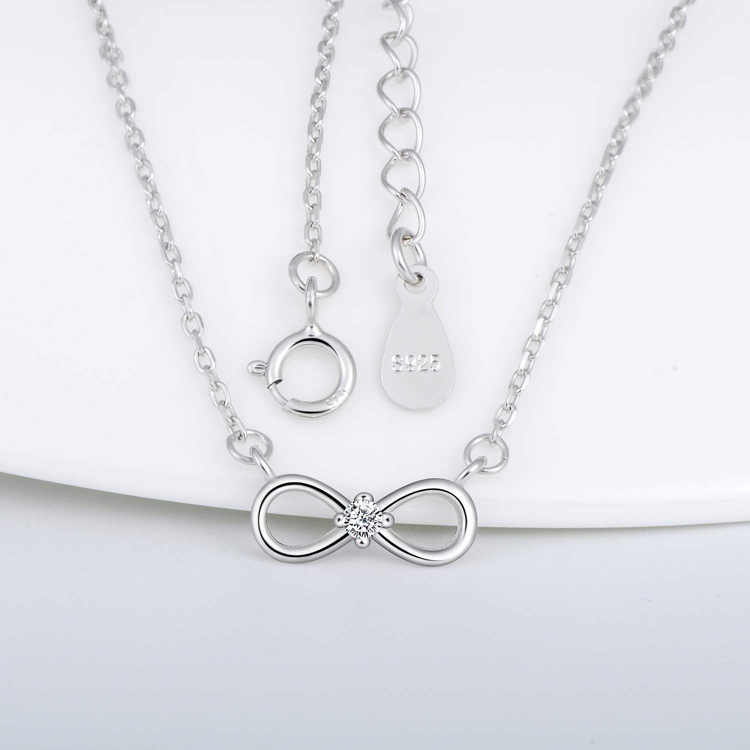 INFINIONLY Collana Infinito Mini Argento 925 Zirconi Silver