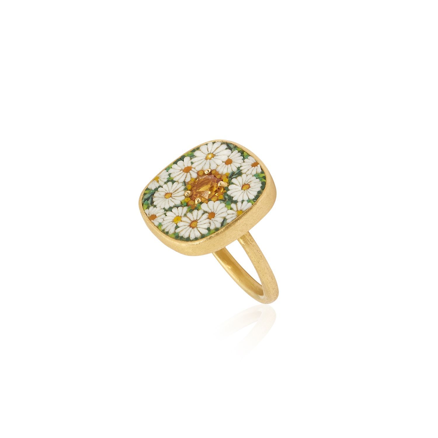 Le Sibille Daisy Ring anello oro giallo zaffiro