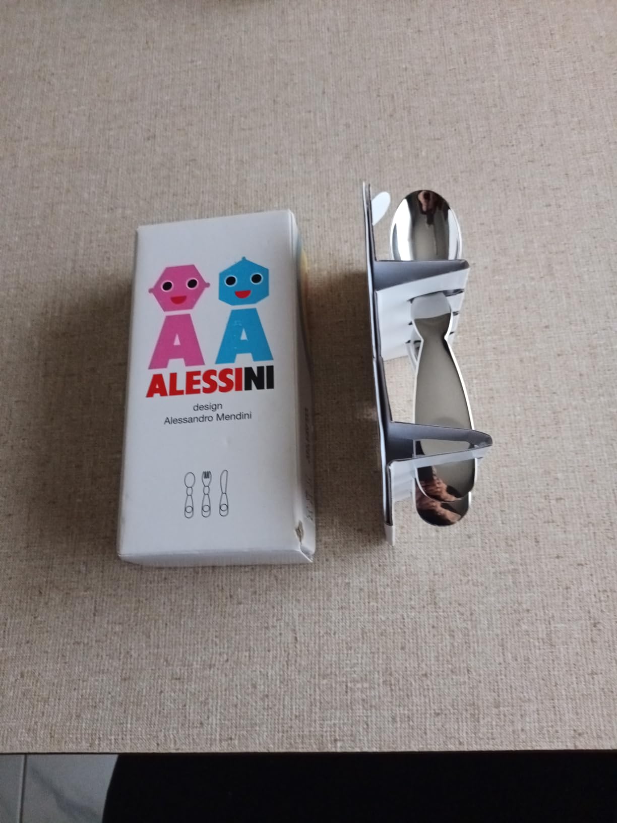 Alessi Tavola AM41S3 Alessini set posate bambino 3 pezzi lucido