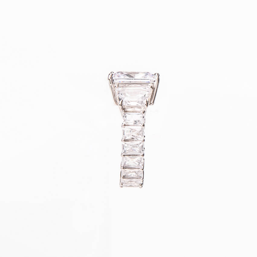 Chic Ad Hoc Anello cocktail pietra rettangolare