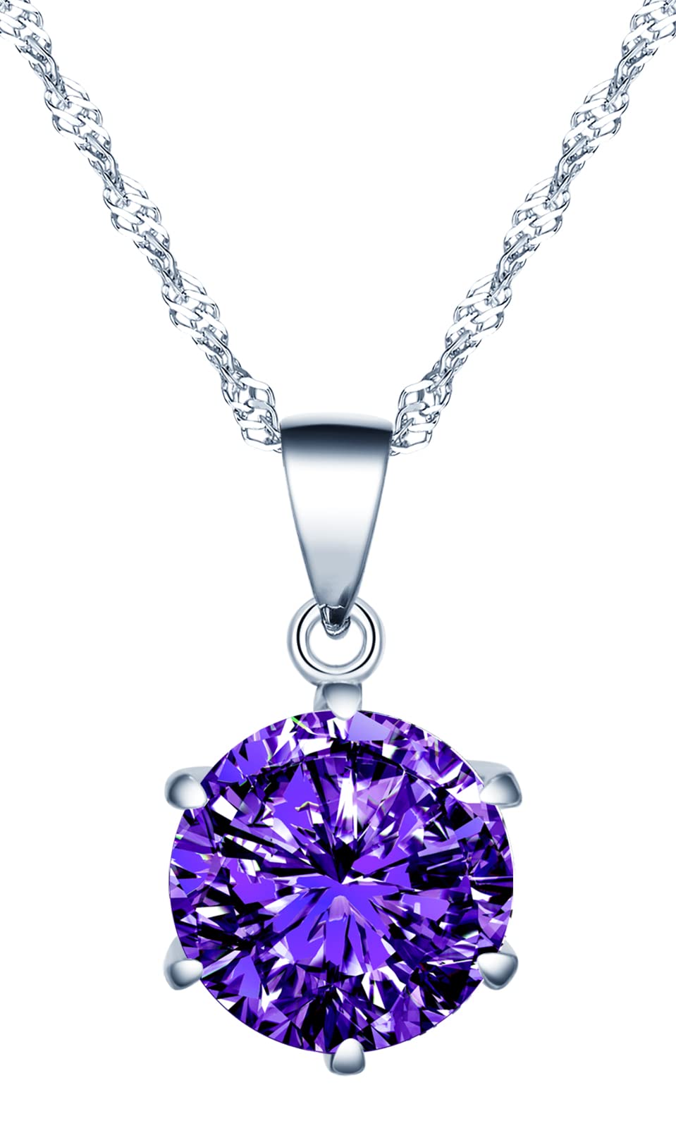 Infinionly Fashion collana argento 925 viola chiaro 45 cm