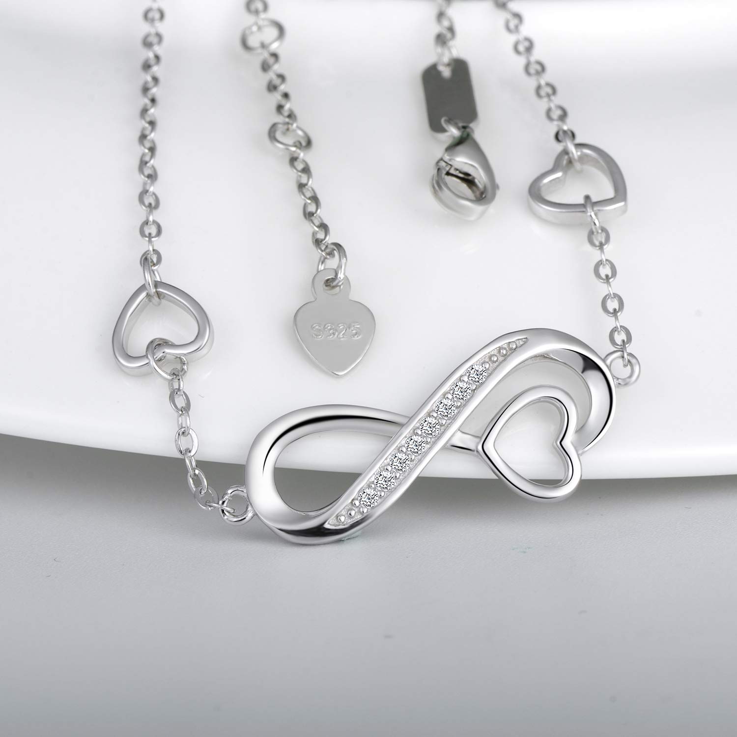 Infinionly Fashion bracciale argento 925 cuore infinito