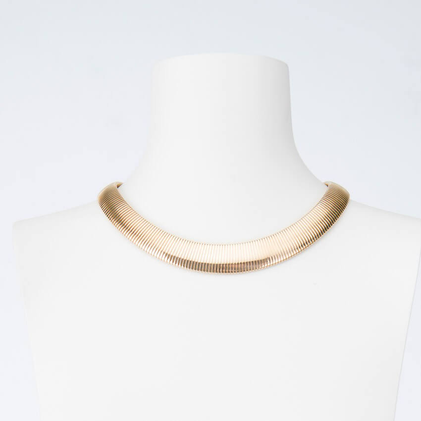 Chic Ad Hoc Collana Girocollo Tubo Gas Collana Oro