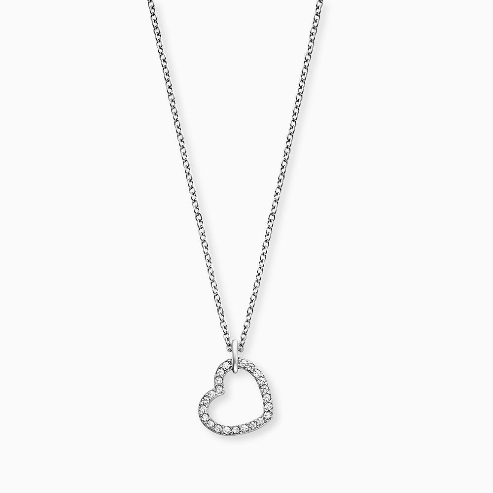 Engelsrufer Collana Argento Cuore Zirconia Bianca 925