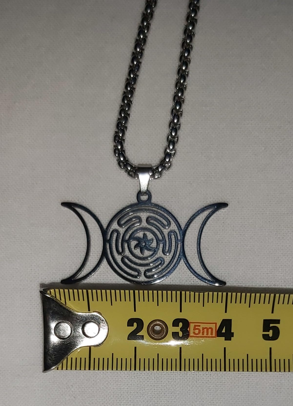 EUEAVAN collana ruota di Ecate argento amuleto wiccan