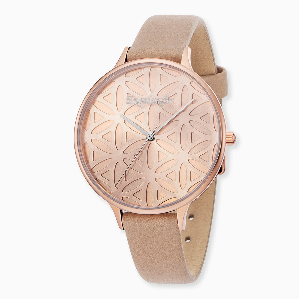 Engelsrufer Uhren Orologio Fiore Vita Oro Rosa Nabuk