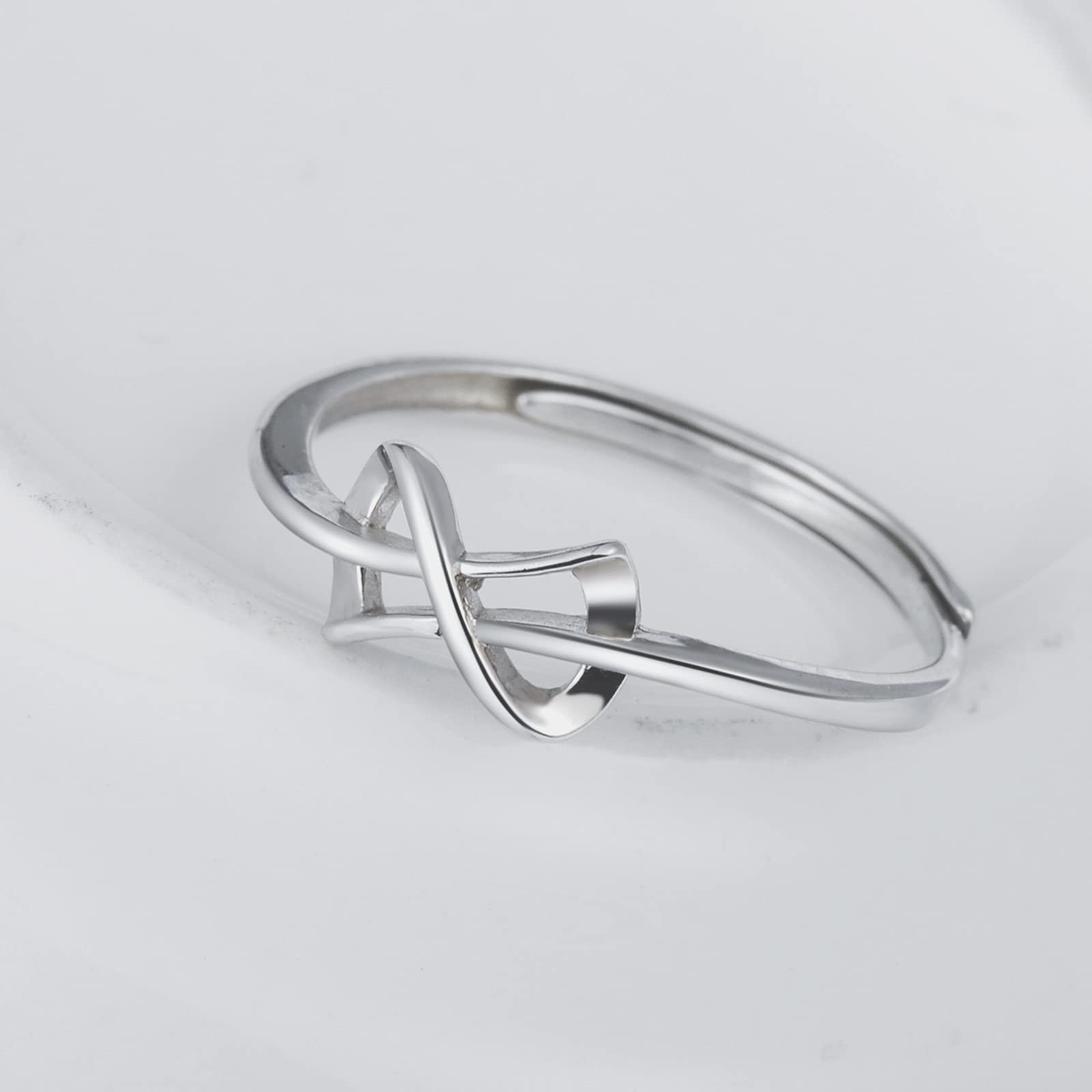 INFINIONLY Fashion Rings anello argento 925 infinito regolabile