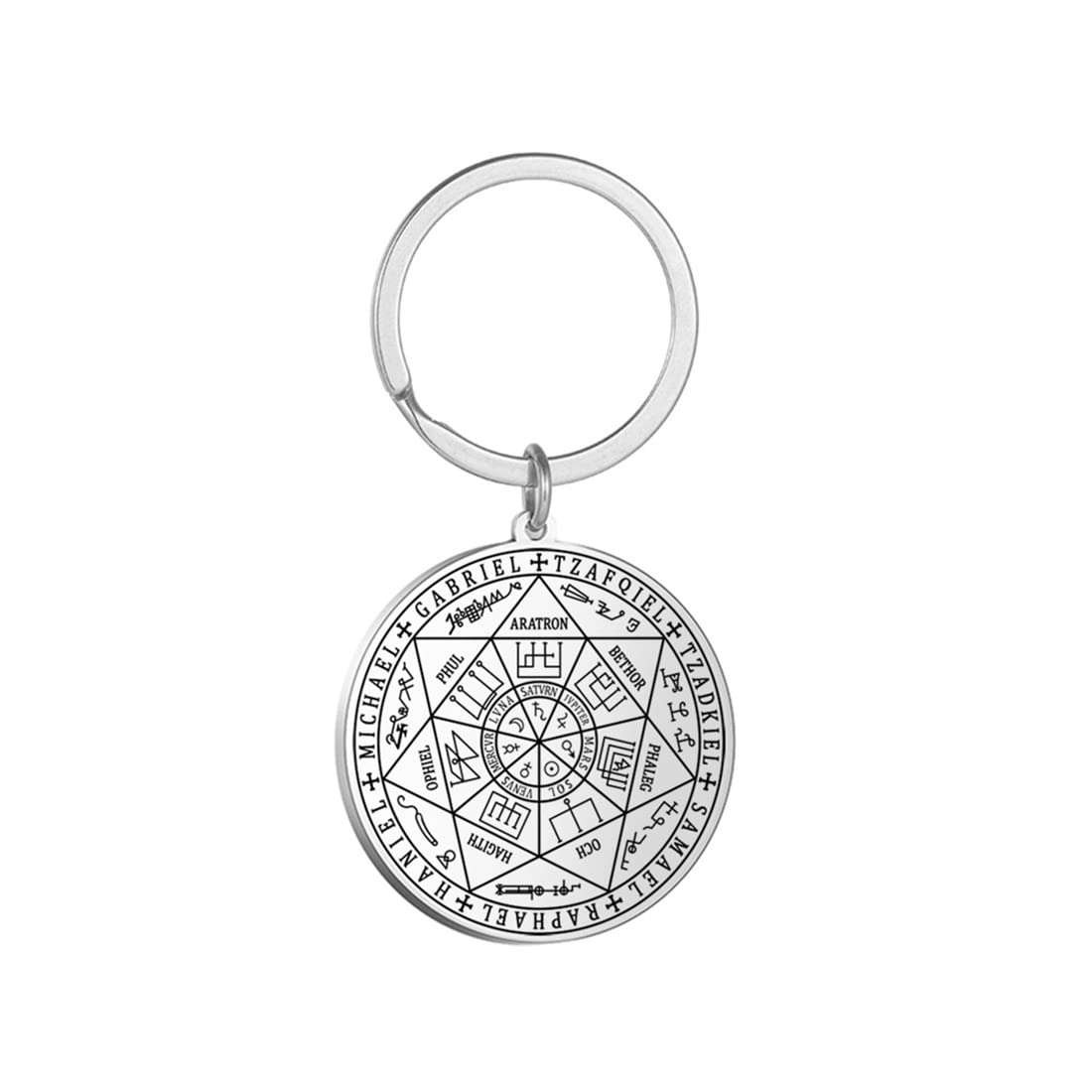 Eueavan 7 Arcangeli collana amuleto argento San Michele