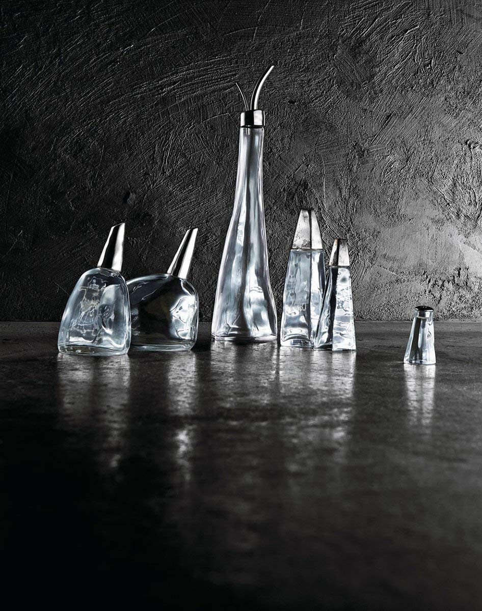 Alessi PZ04 Contenitore Olio Aceto Vetro Acciaio