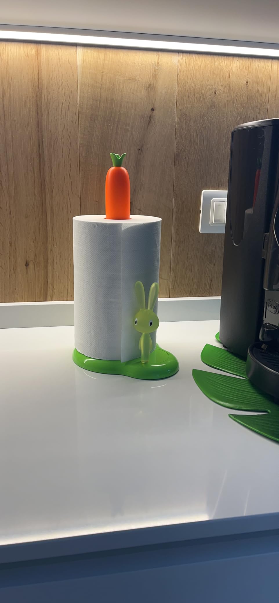 Alessi Bunny&Carrot ASG42/H Portarotolo Cucina Verde 34 cm