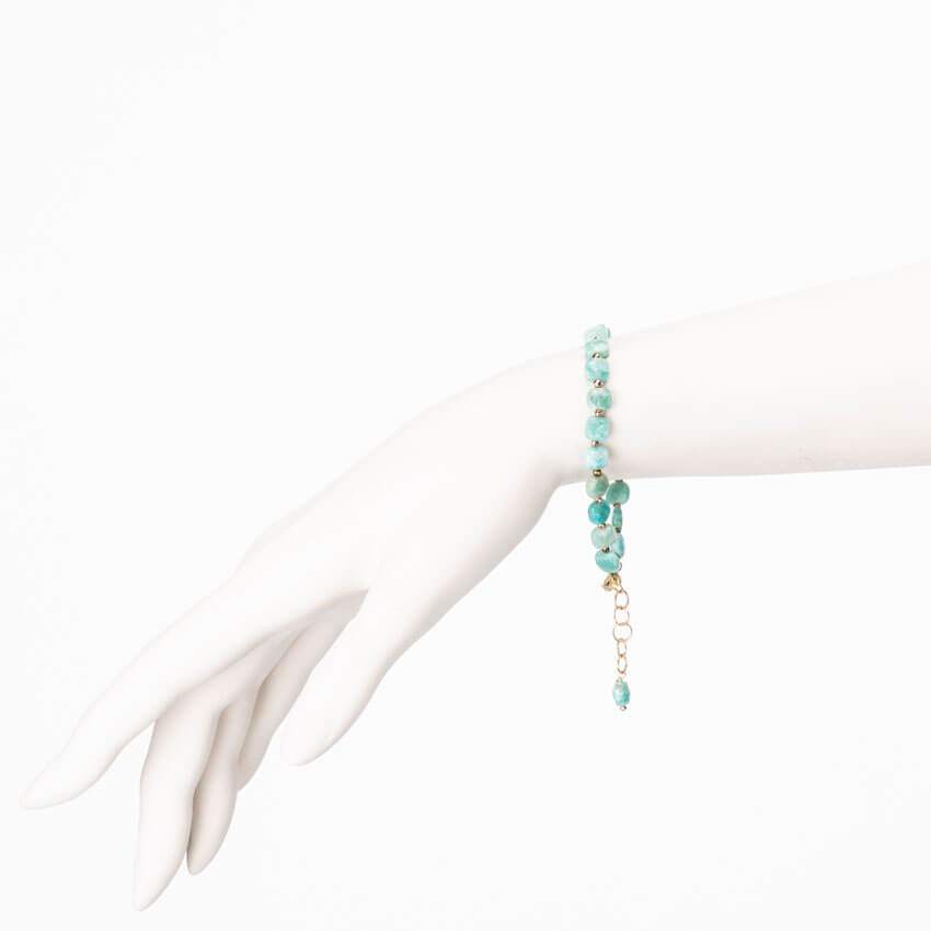Chic Ad Hoc Bracciali Amazzonite Bracciale Turchese Argento