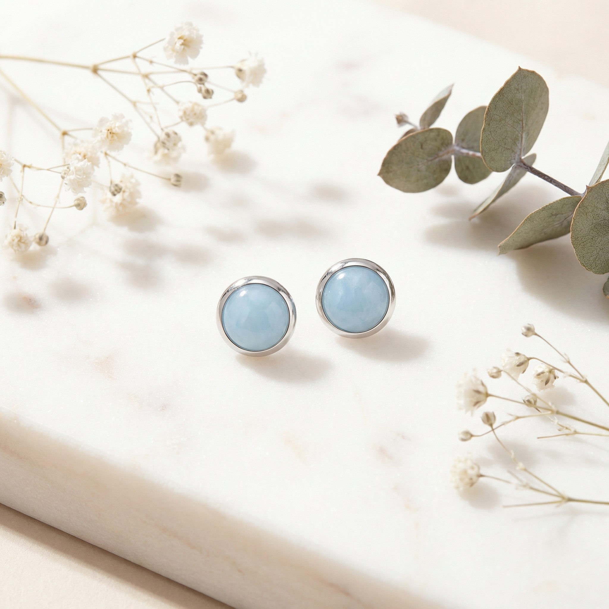 Engelsrufer Powerful Stone orecchini argento agata blu