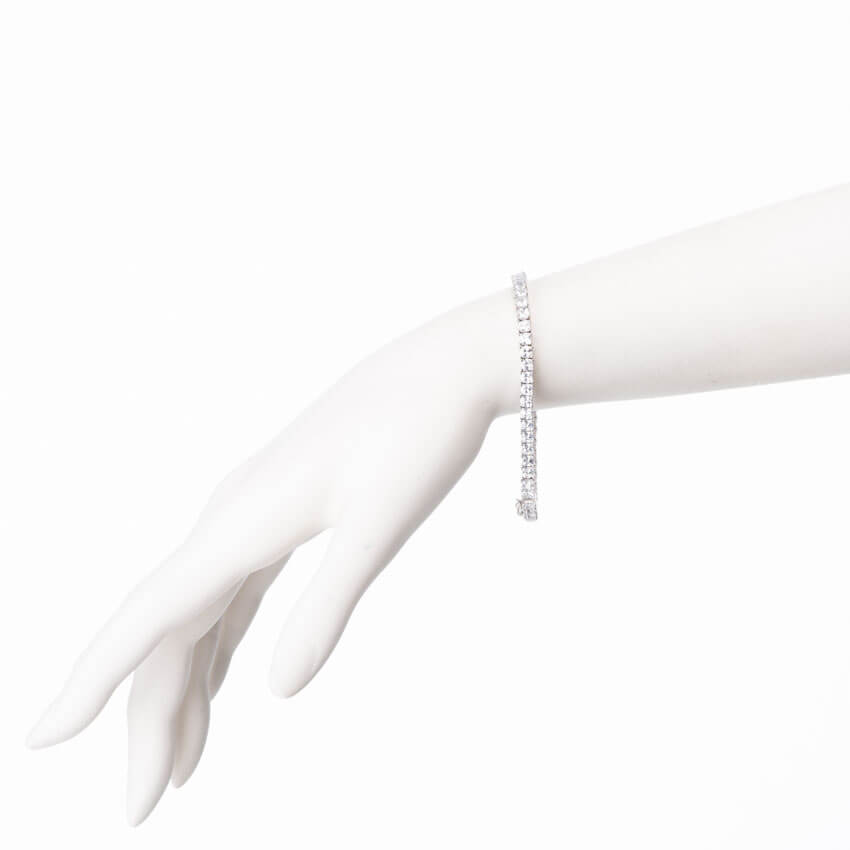 Chic Ad Hoc Bracciali Tennis Carré Argento Zirconi