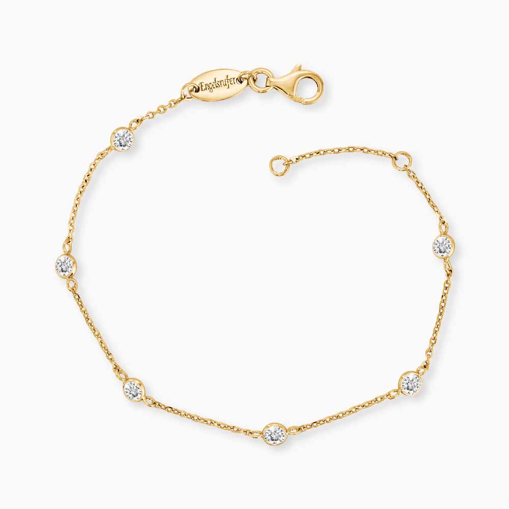 Engelsrufer Moonlight bracciale argento zirconia oro rosa