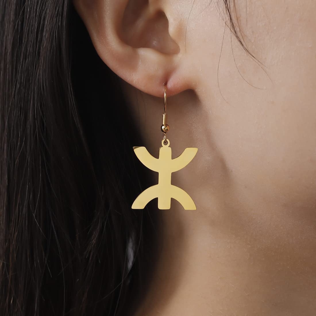 EUEAVAN Earrings orecchini etnici oro simbolo berbero