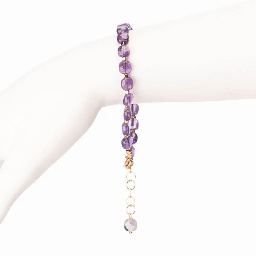 Chic Ad Hoc Bracciale Ametista Ematite Argento Viola