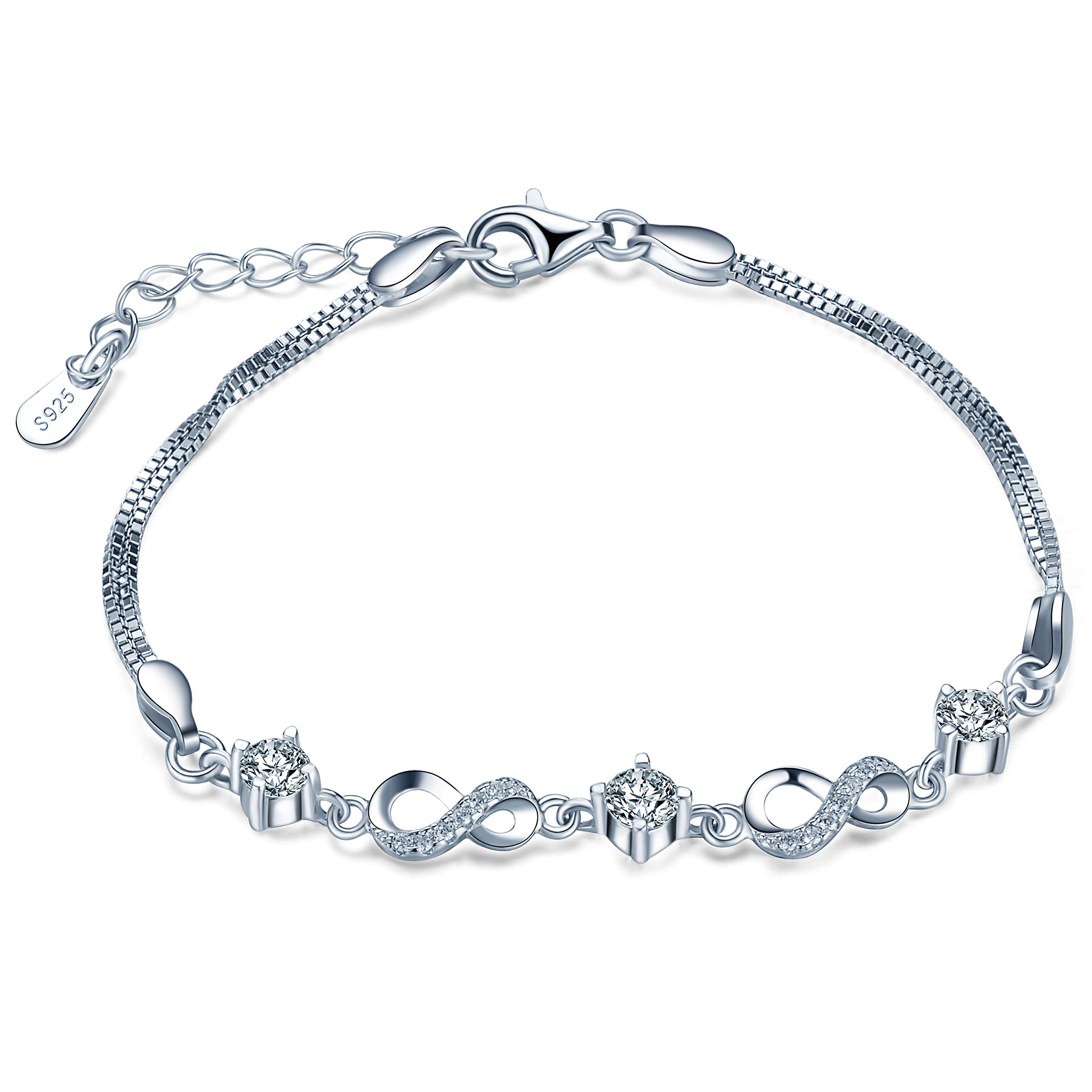 INFINIONLY Fashion Bracelets bracciale argento 925 infinito zircone