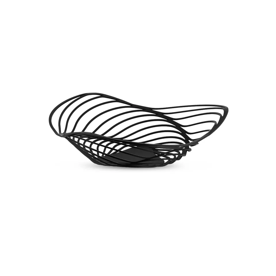 Alessi Trinity ACO02 B fruttiera acciaio nero 26 cm