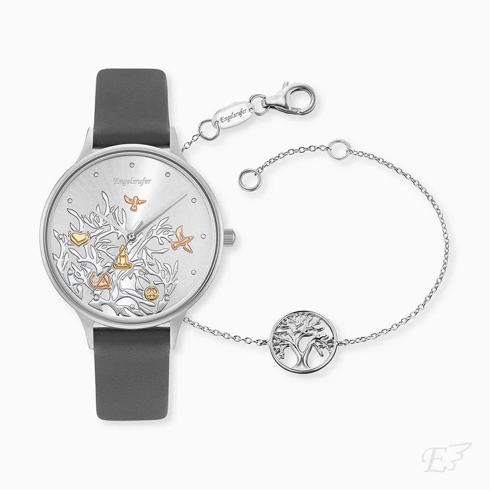 Engelsrufer Albero Vita Set Orologio Acciaio Bracciale